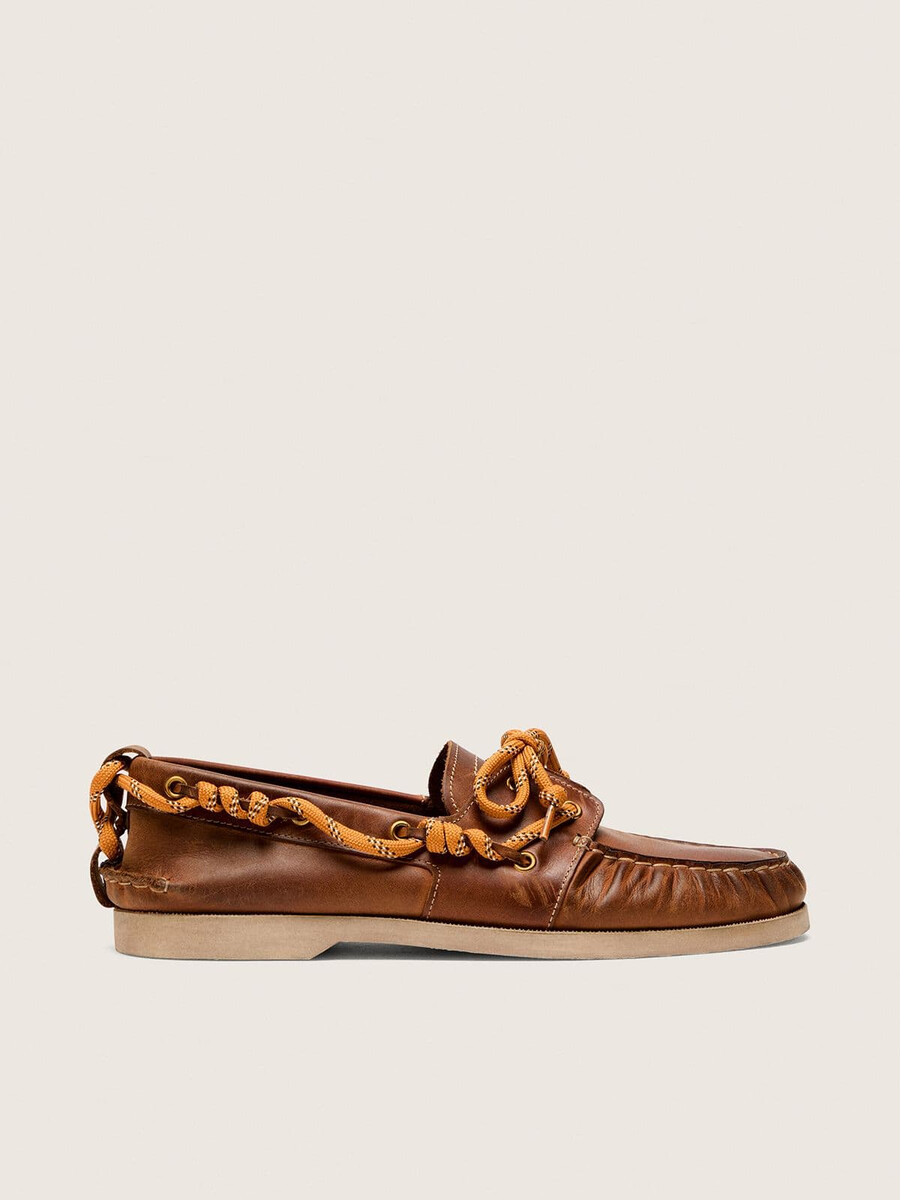 mocasín cruise para hombre en piel color tabaco